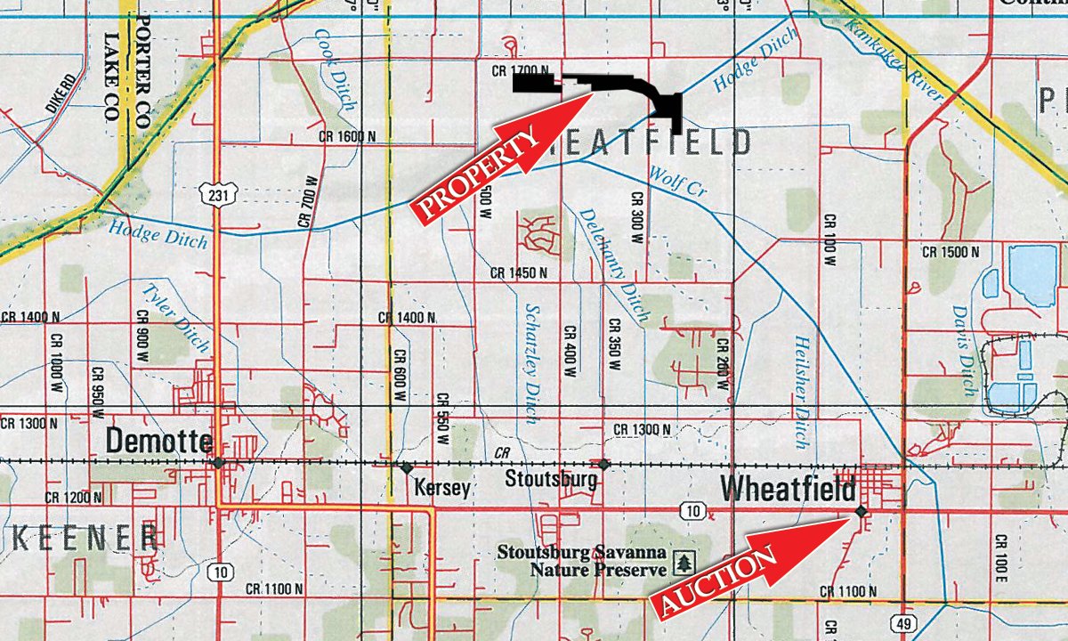 Area map - 127+/- Acres Offered in 3 Tracts
